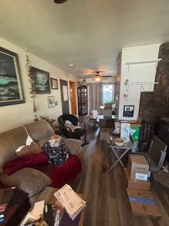 a living room with furniture and a couch