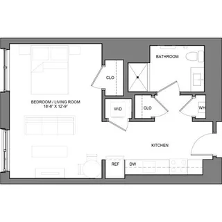 a picture of a bench in front of a window