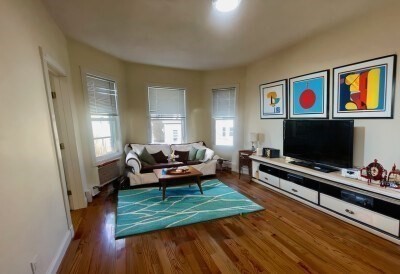 207 Princeton Street, Unit 2 Boston, MA 02128 - Photo 3 of 12 a living room with furniture and a flat screen tv