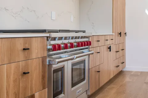 a view of kitchen and living room