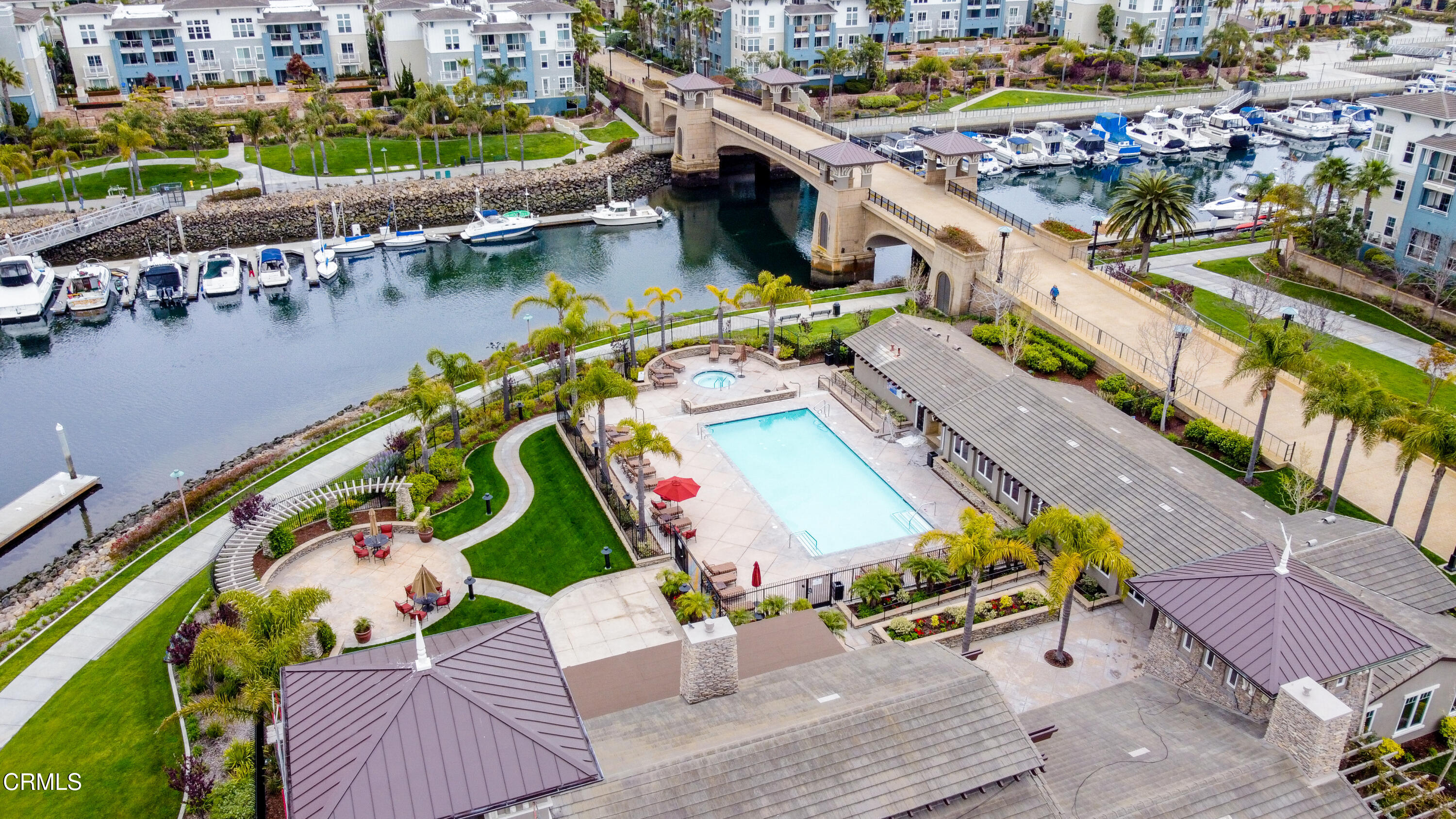 1536 Seabridge Lane Oxnard, CA 93035 - Photo 36 of 38 an aerial view of a house with a lake and city view