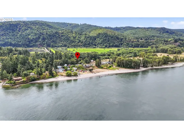 a outdoor space with a lake view