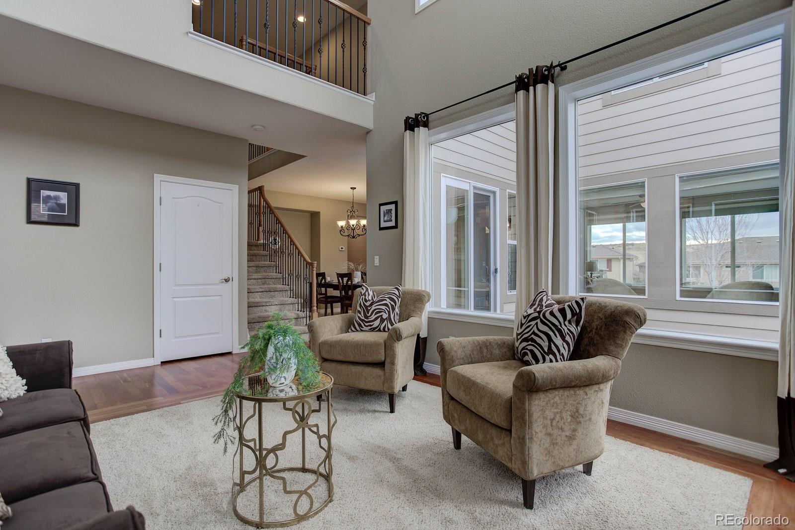 10879 Glengate Circle Highlands Ranch, CO 80130 - Photo 6 of 35 a living room with furniture and a large window