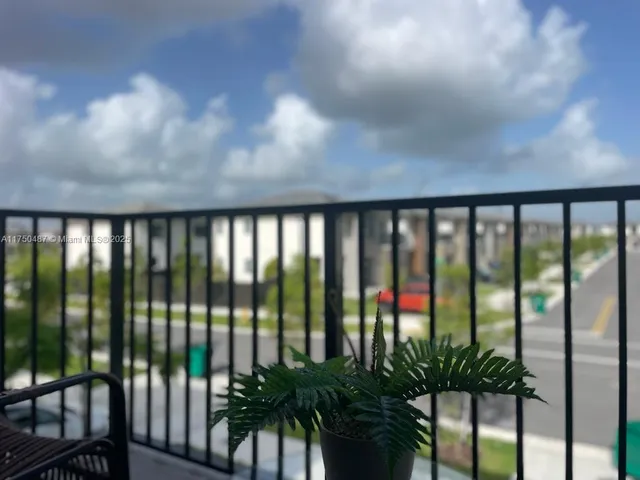 a view of a balcony
