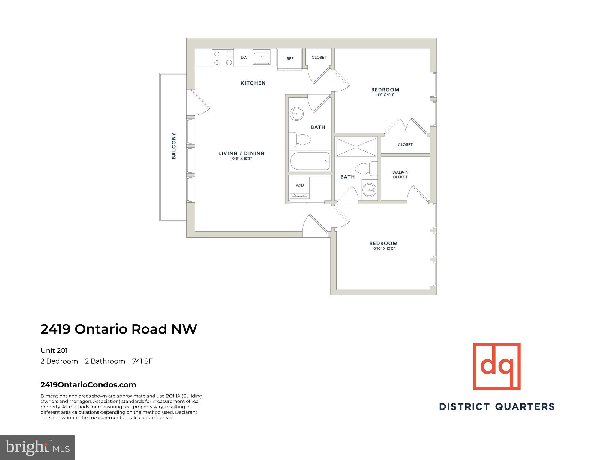 2419 Ontario Road Northwest, Unit 201 Washington, DC 20009 - Photo 15 of 15 Floor Plan
