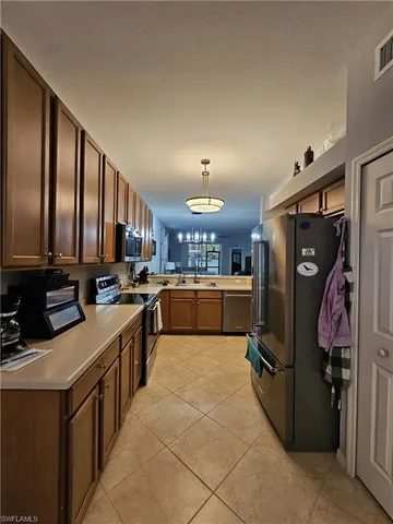 a kitchen with lots of counter top space