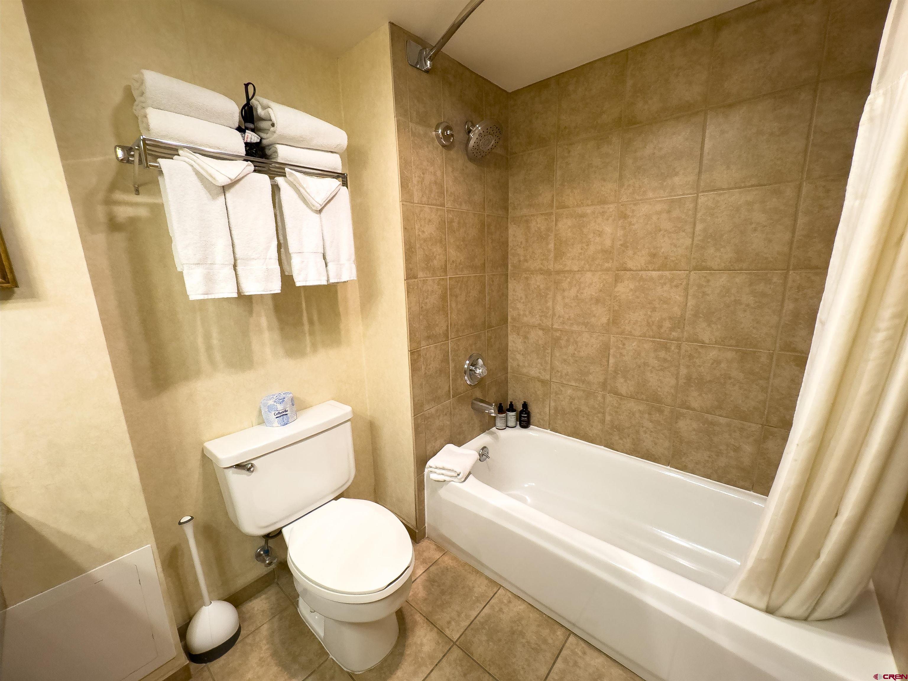 6 Emmons Road, Unit 125 Crested Butte, CO 81225 - Photo 32 of 42 a bathroom with a toilet and a bathtub