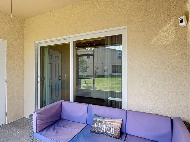 a view of an entryway with a window