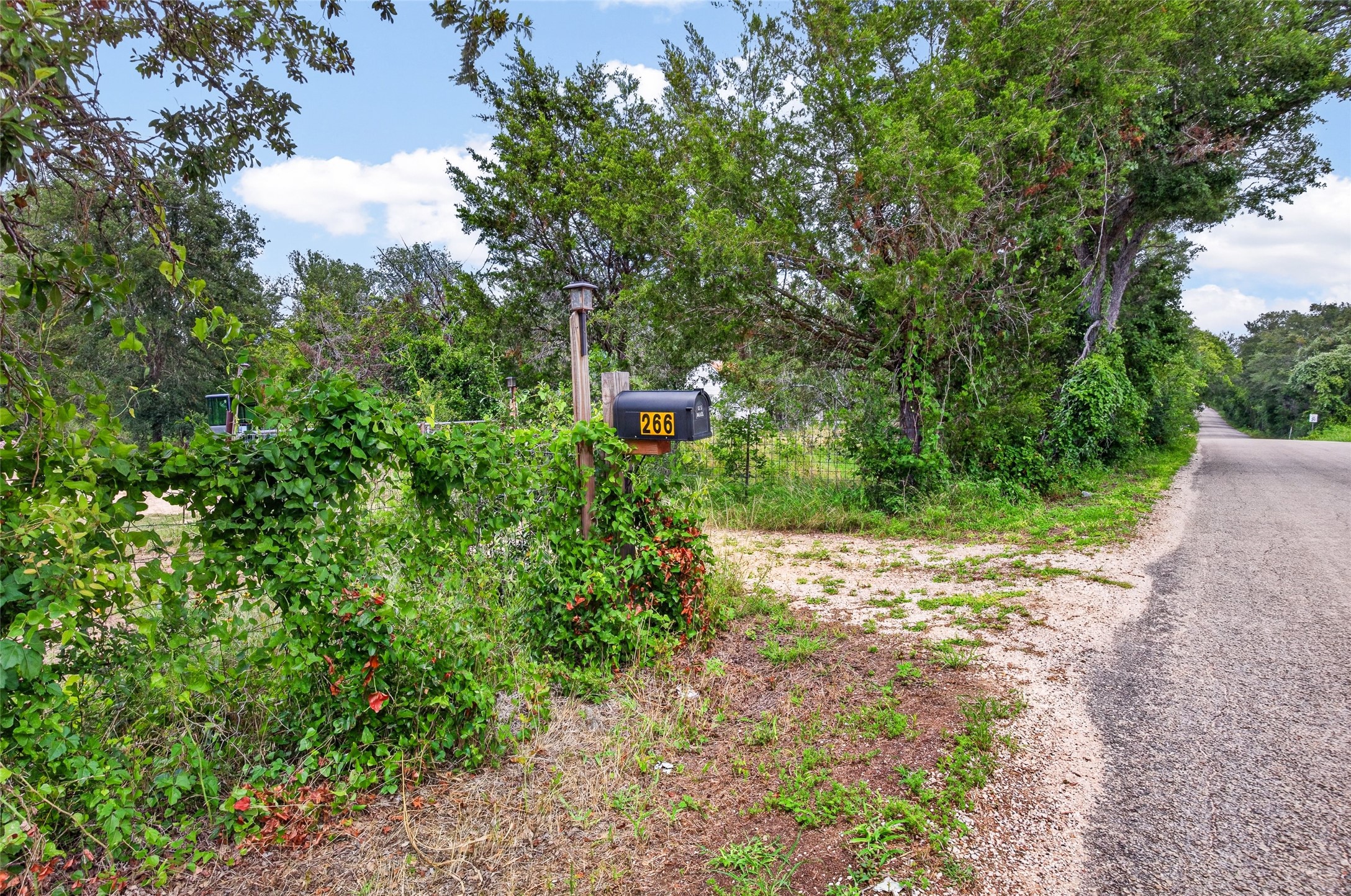 266 Beaver Road Elgin, TX 78621 - Photo 5 of 40 A rural setting offers a classic mailbox and mature trees alongside a quiet country road.