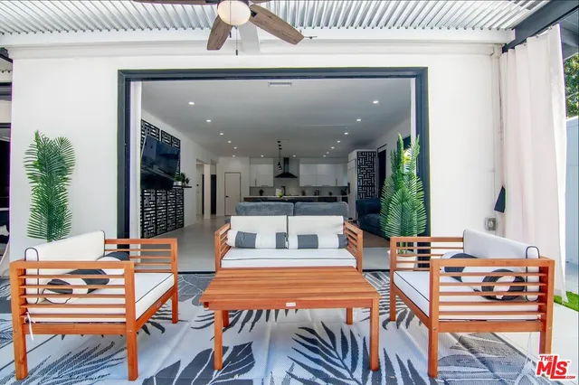 a outdoor space with sitting space