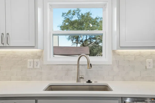 a close view of sink and tap