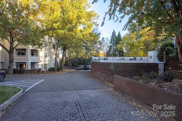 a view of a street with houses