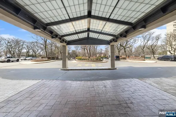 a view of a building entrance