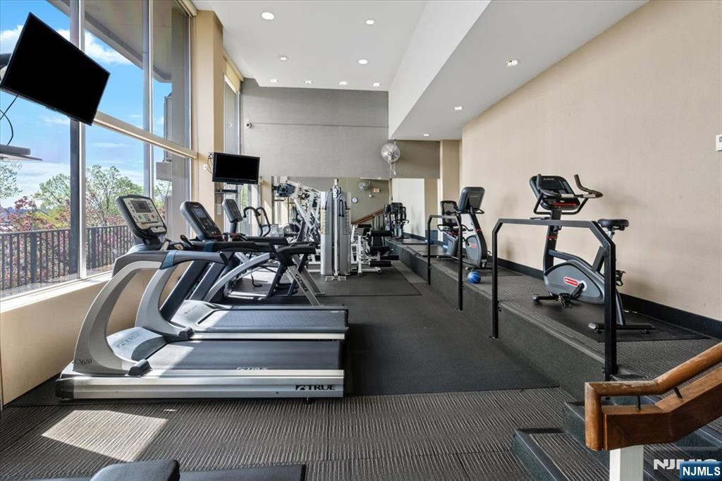 1 Horizon Road, Unit 1209 Fort Lee, NJ 07024 - Photo 15 of 15 a view of a room with gym equipment
