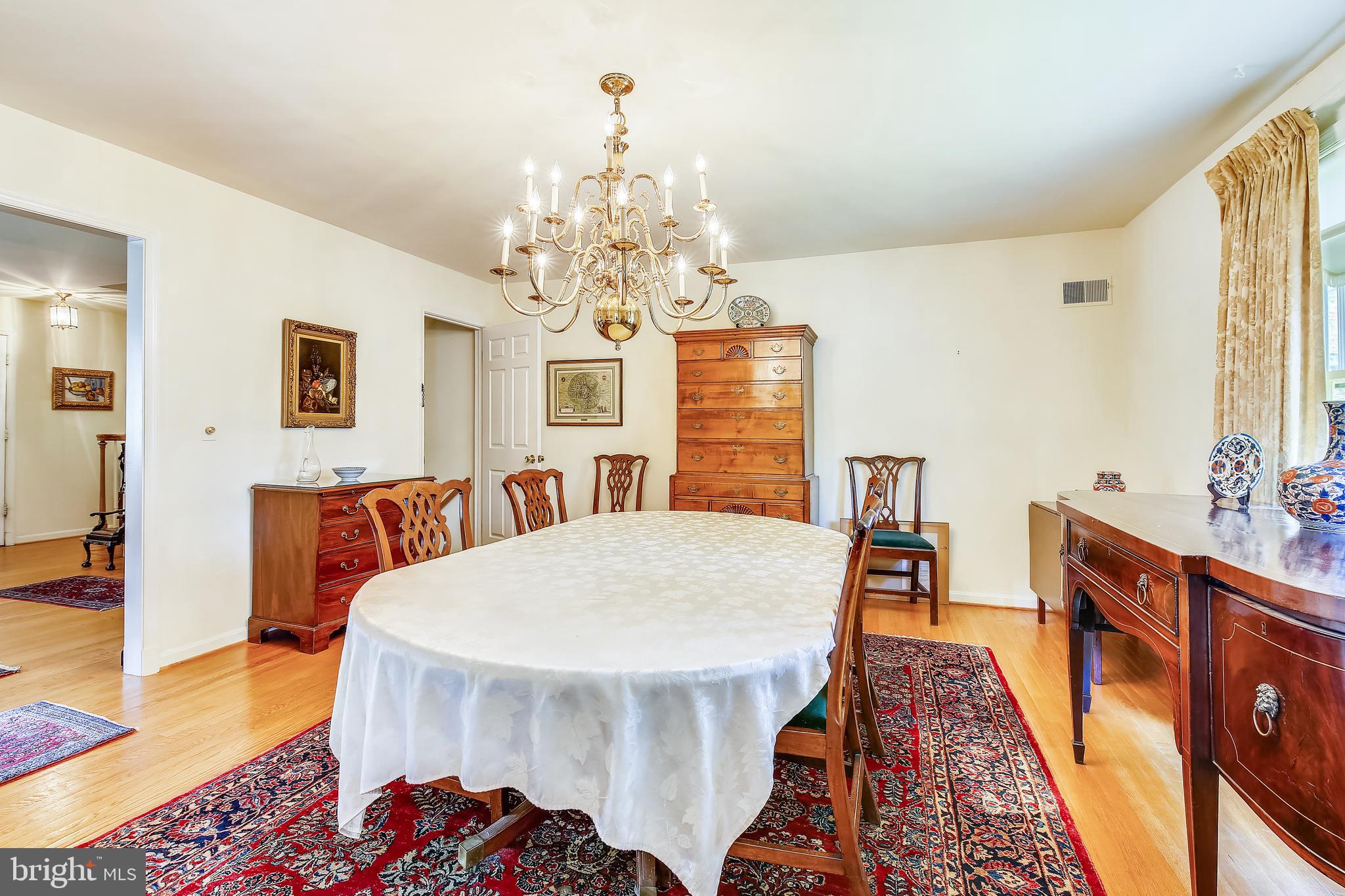 6020 Overlea Road Bethesda, MD 20816 - Photo 7 of 32 Spacious Dining Room off Living Room & Kitchen