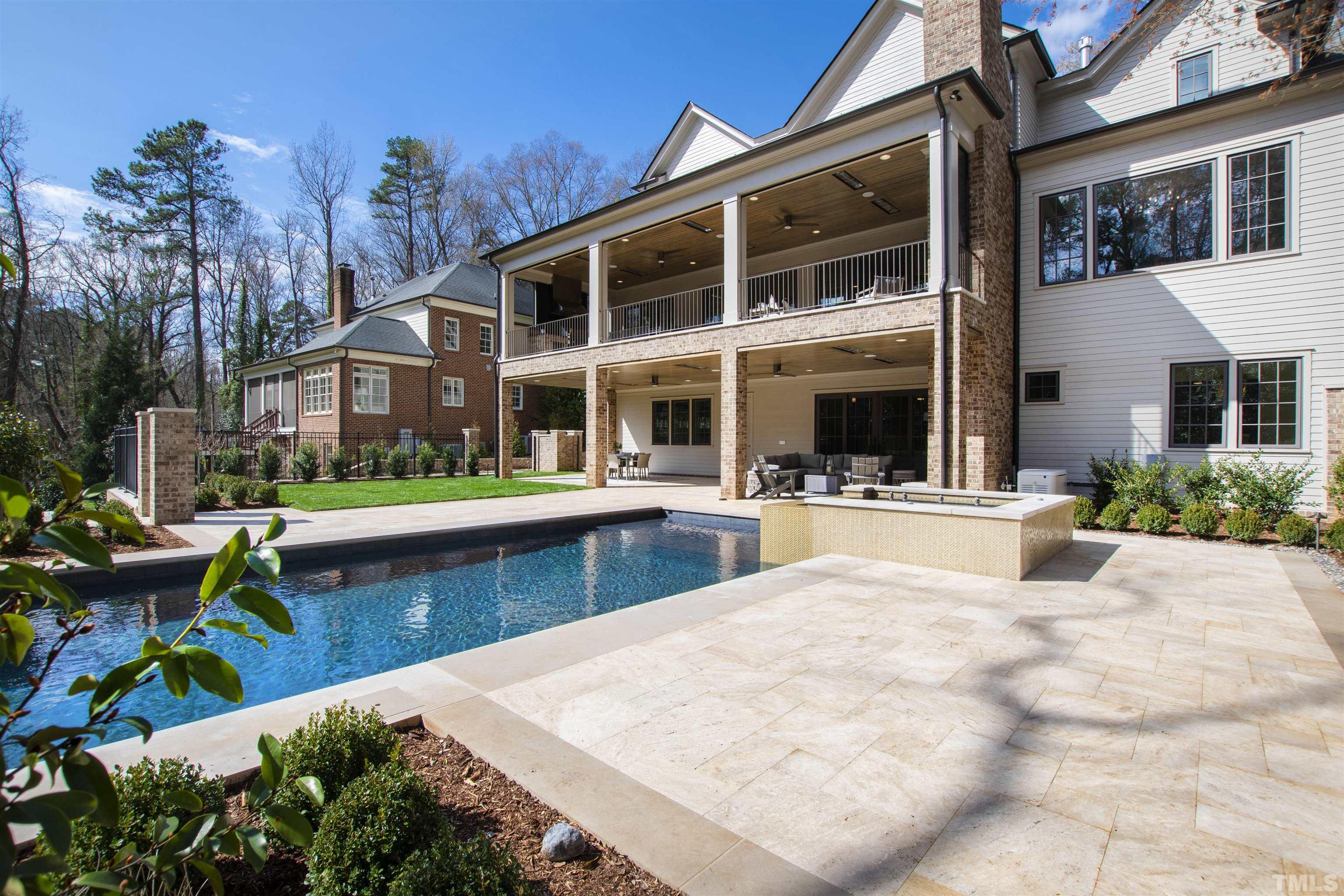 1716 Nottingham Road Raleigh, NC 27607 - Photo 6 of 78 a swimming pool with outdoor seating and yard