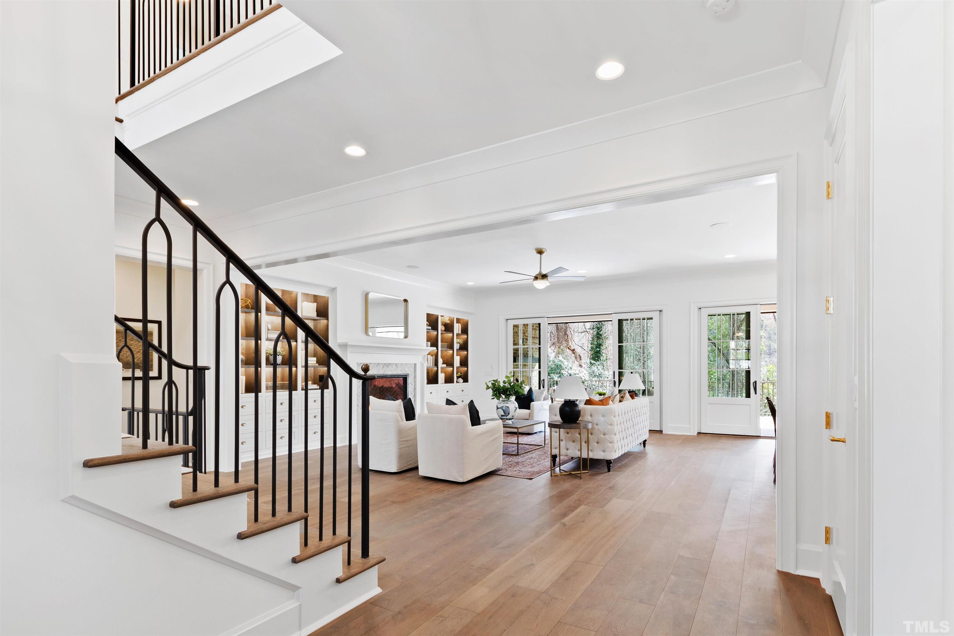 1716 Nottingham Road Raleigh, NC 27607 - Photo 10 of 78 a living room with furniture and a wooden floor