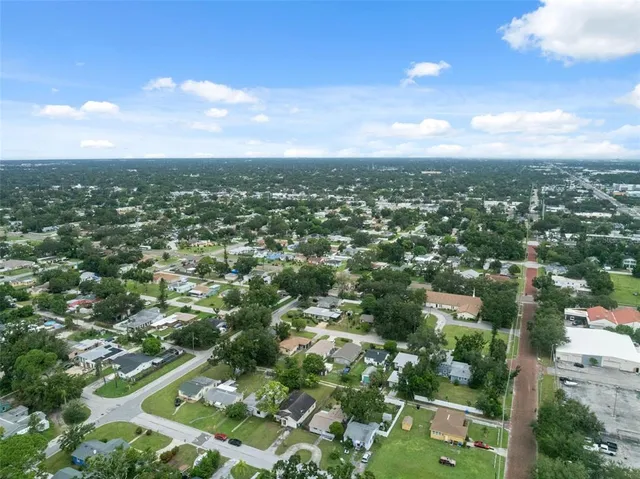 an aerial view of city