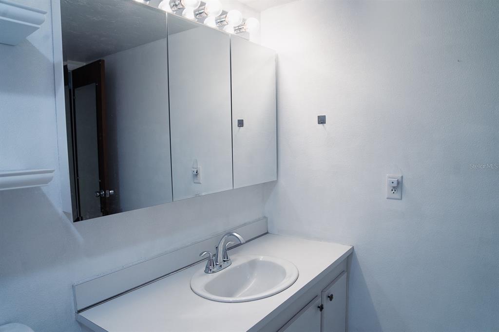 519 Albee Farm Road, Unit 110 Venice, FL 34285 - Photo 19 of 33 a bathroom with a sink and a mirror