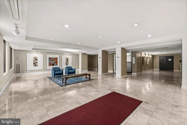 a view of a park with some trees