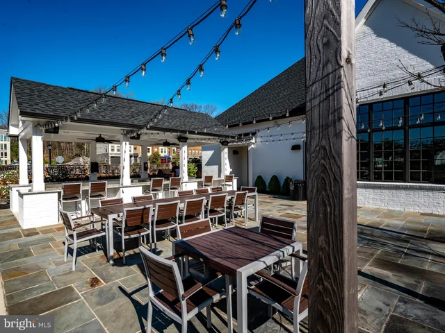 a view of a cafe with the front door