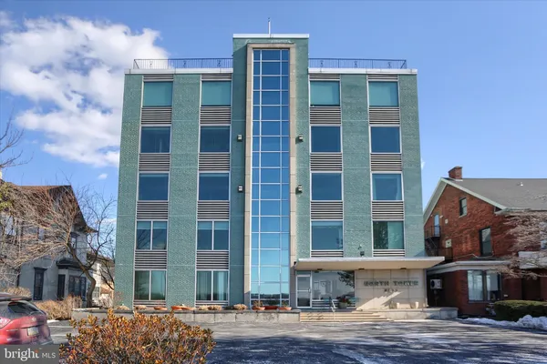 a front view of a building