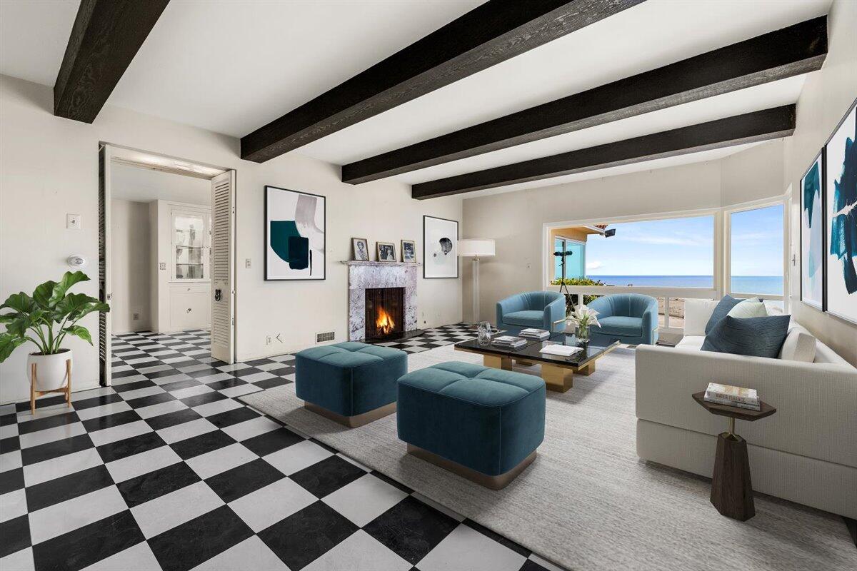 4121 Creciente Drive Santa Barbara, CA 93110 - Photo 9 of 38 7. Ocean View Living Room (Virtual Stagi