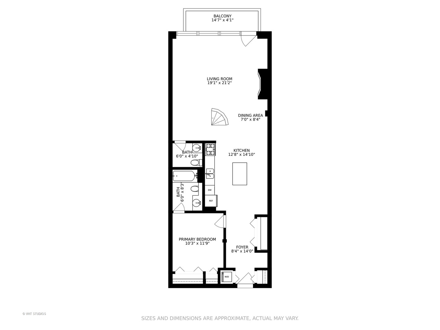 1601 South Indiana Avenue, Unit 407 Chicago, IL 60616 - Photo 16 of 16 a picture of a floor plan