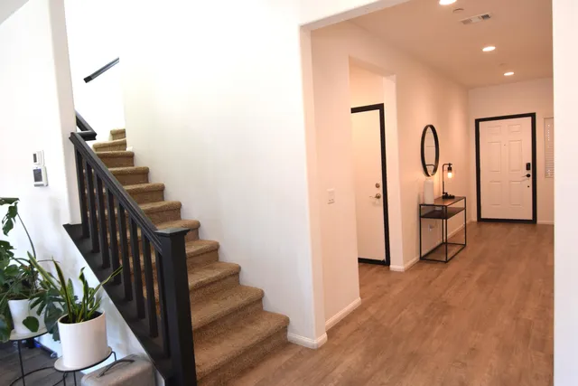 a bathroom with a sink and mirror