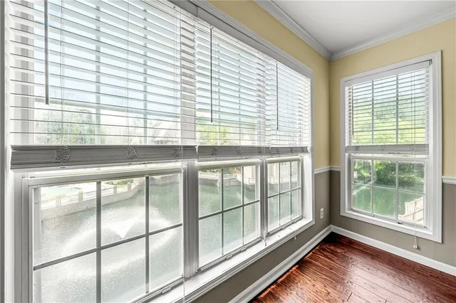 a view of a large window with an outdoor space