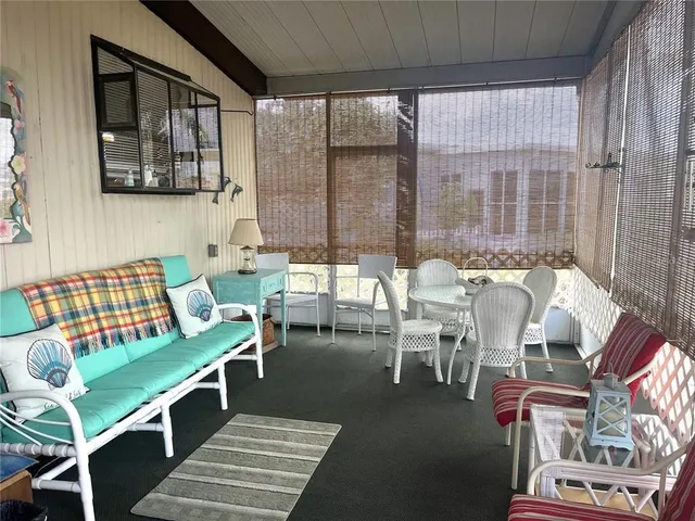 a outdoor living space with furniture