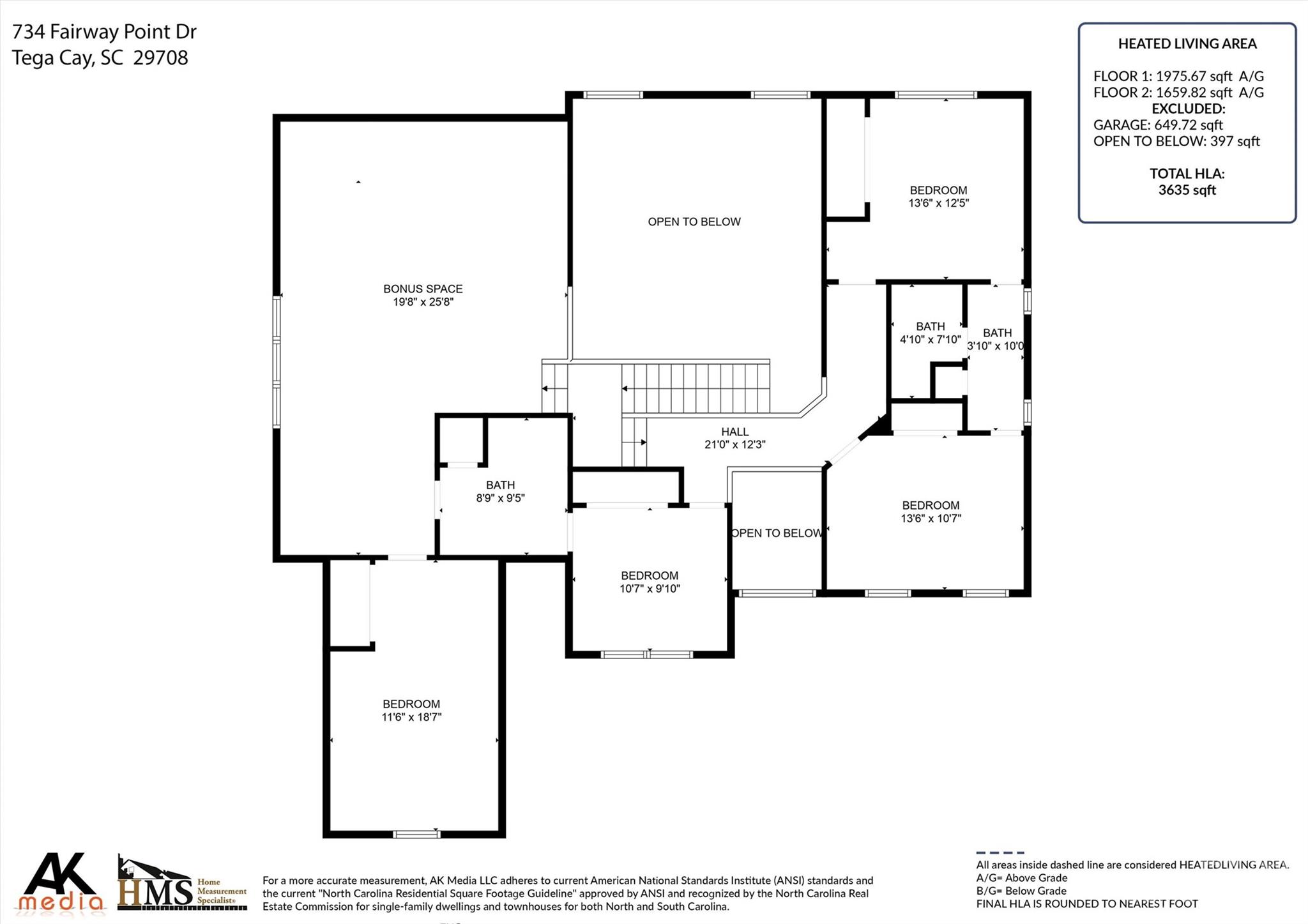 734 Fairway Point Drive Tega Cay, SC 29708 - Photo 7 of 8 a picture of a floor plan