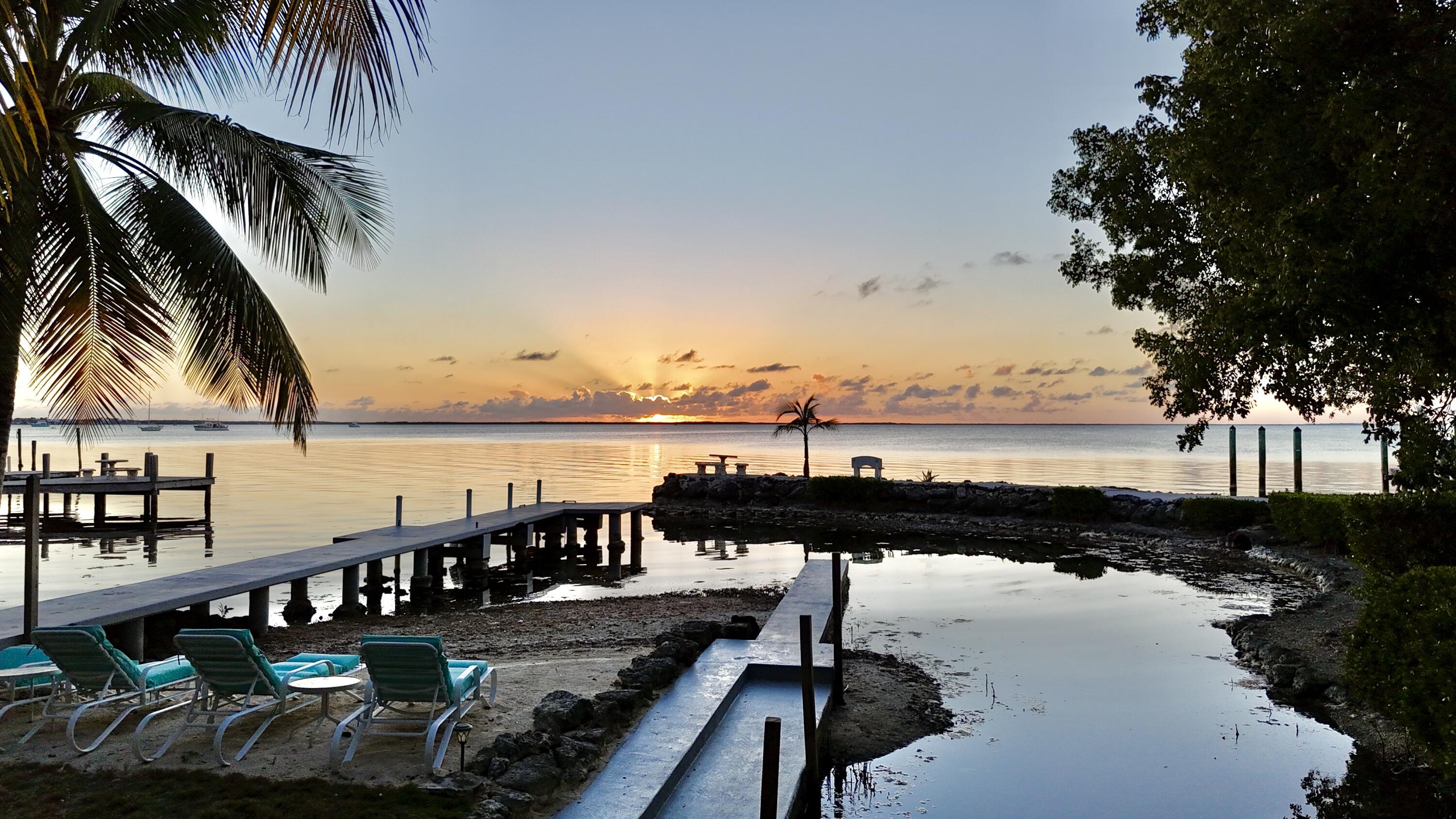 11 Bay Road Key Largo, FL 33037 - Photo 54 of 58 Basin & Pier at Sunset