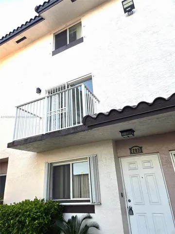 a view of a garden with a slide