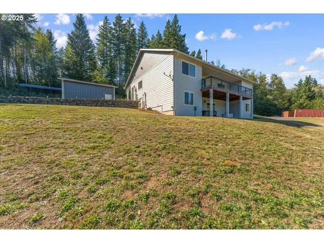 a view of a lake with a city