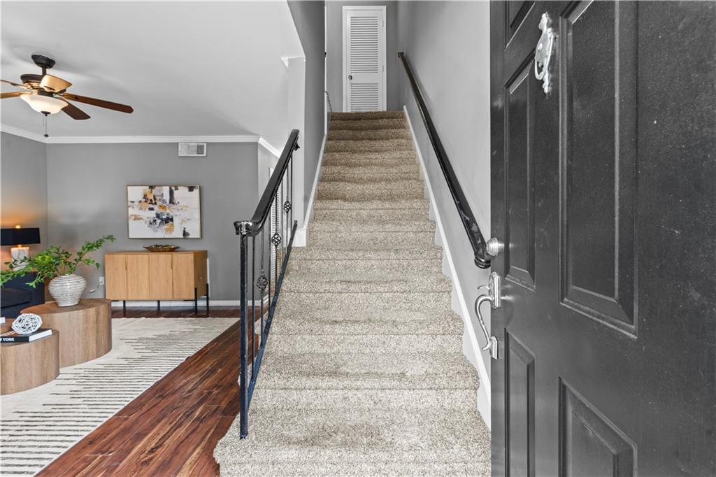1101 Collier Road Northwest, Unit D5 Atlanta, GA 30318 - Photo 2 of 38 a view of entryway and hall