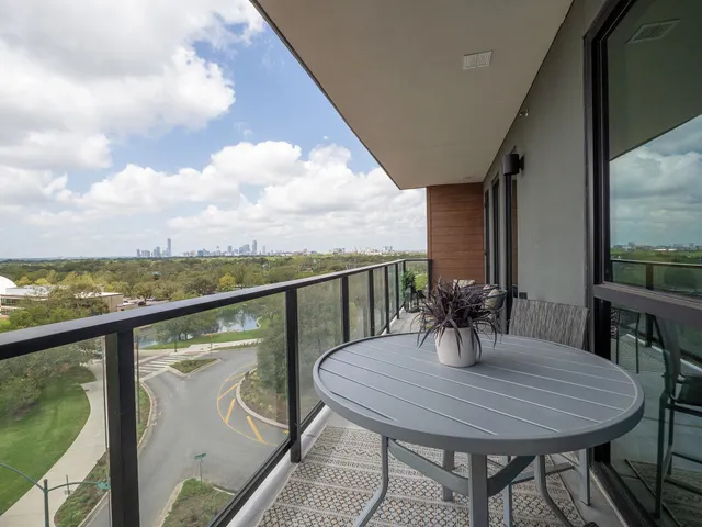 a view of balcony with couch