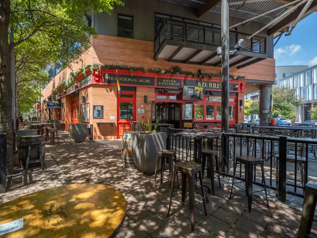 a street view along with residential houses