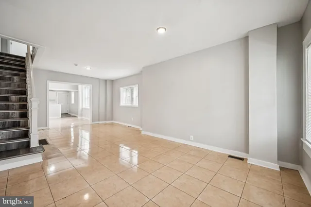 a view of an empty room and window