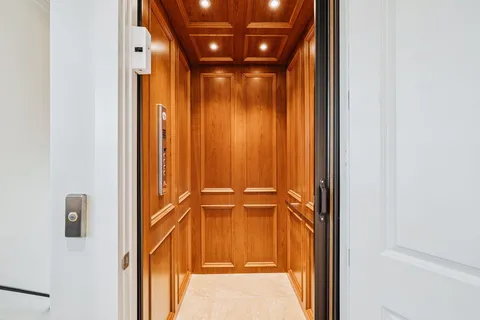 a view of balcony and wooden floor