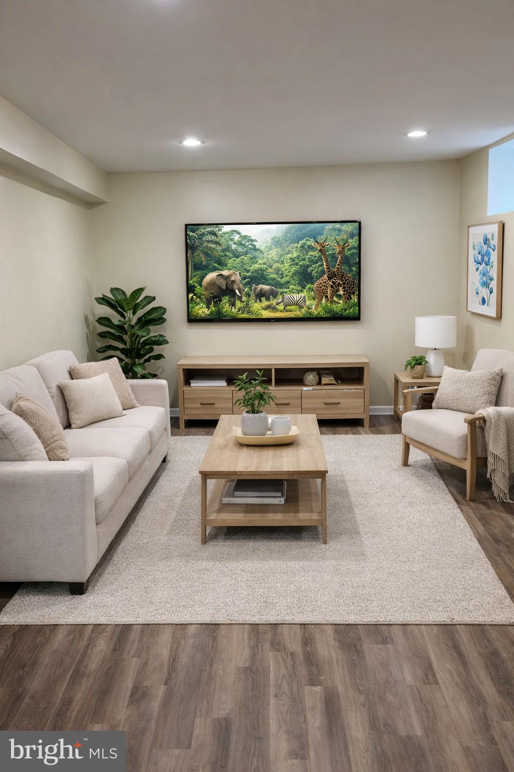 8100 Langbrook Road Springfield, VA 22152 - Photo 18 of 28 Basement- Rec rm- ai enhanced