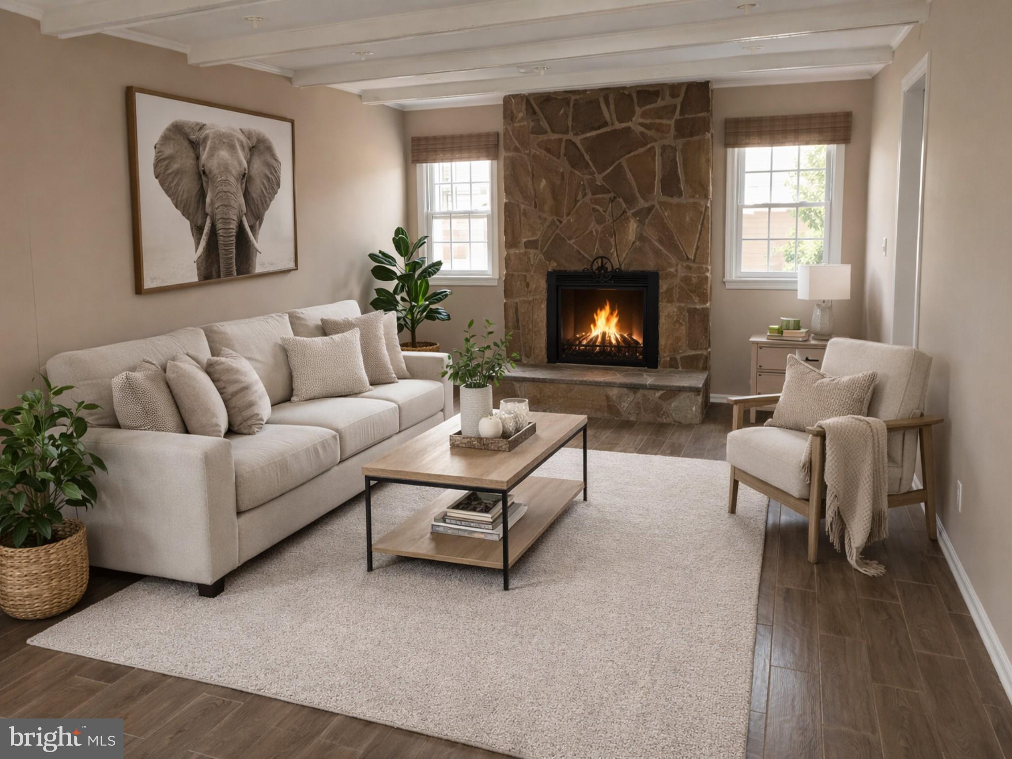 8100 Langbrook Road Springfield, VA 22152 - Photo 4 of 28 Family Room- Wood Burning FP-ai enhanced