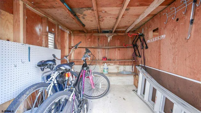 a view of an bike storage