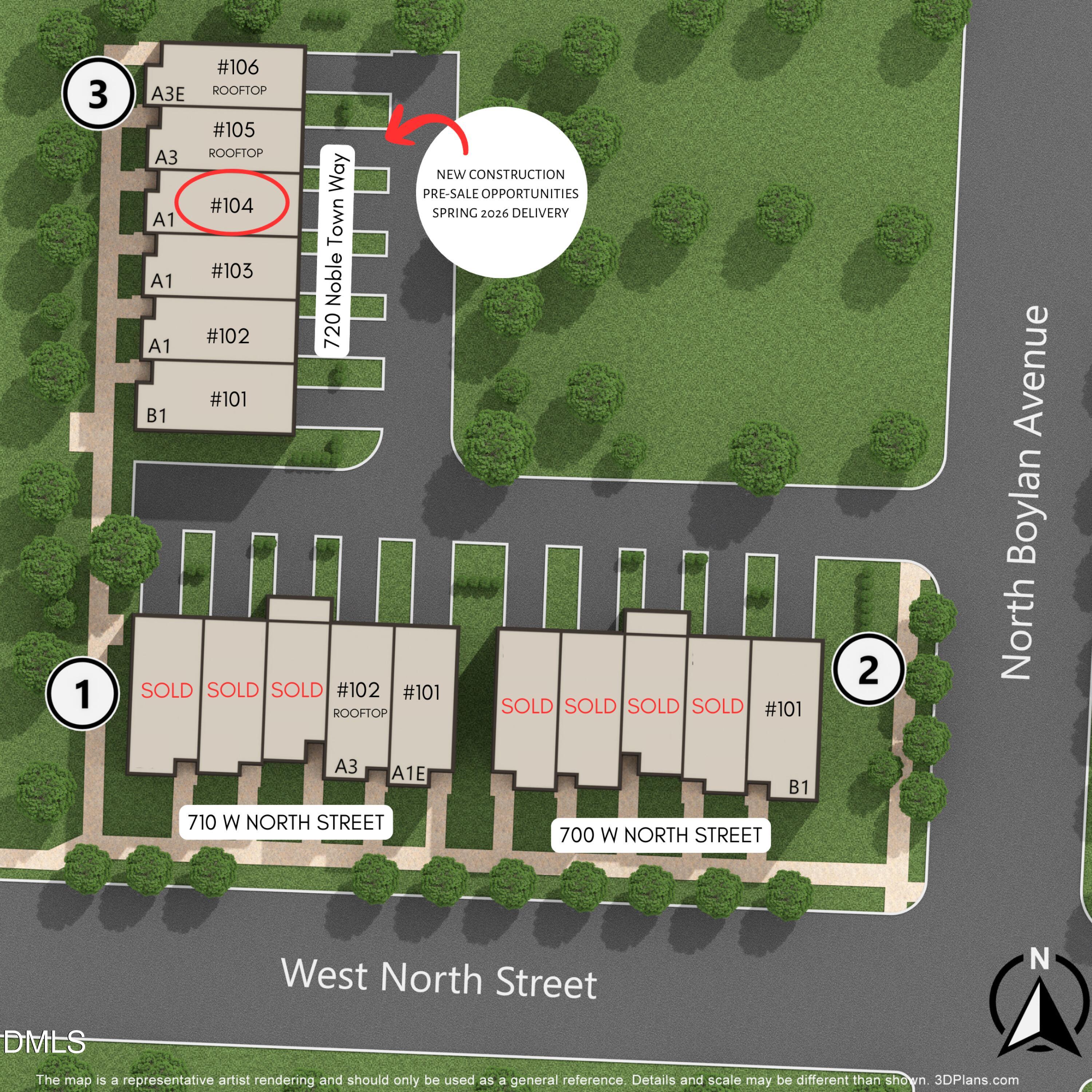 720 Noble Town Way, Unit 104 Raleigh, NC 27603 - Photo 19 of 21 SITE PLAN NOBLE PLACE (2)