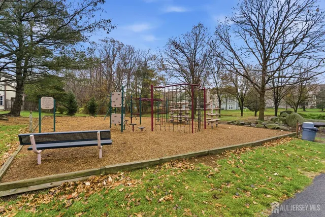 a view of a yard with tree s