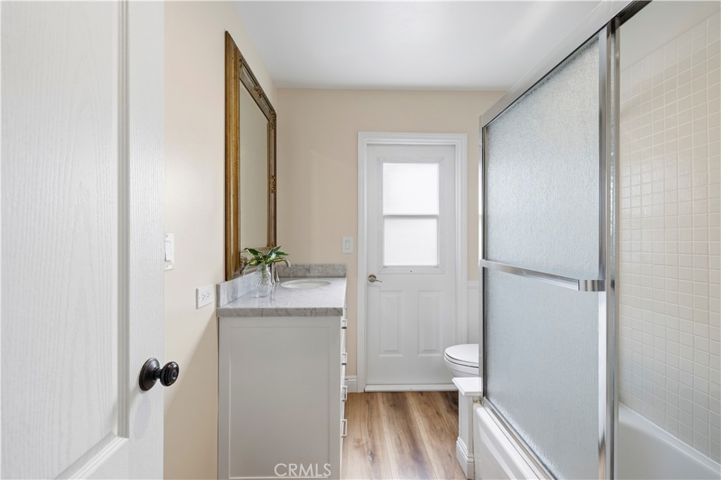 27816 Ridgegrove Drive Saugus, CA 91350 - Photo 37 of 65 a bathroom with a sink and a mirror