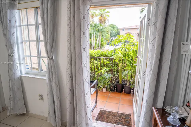 a view of a room with door