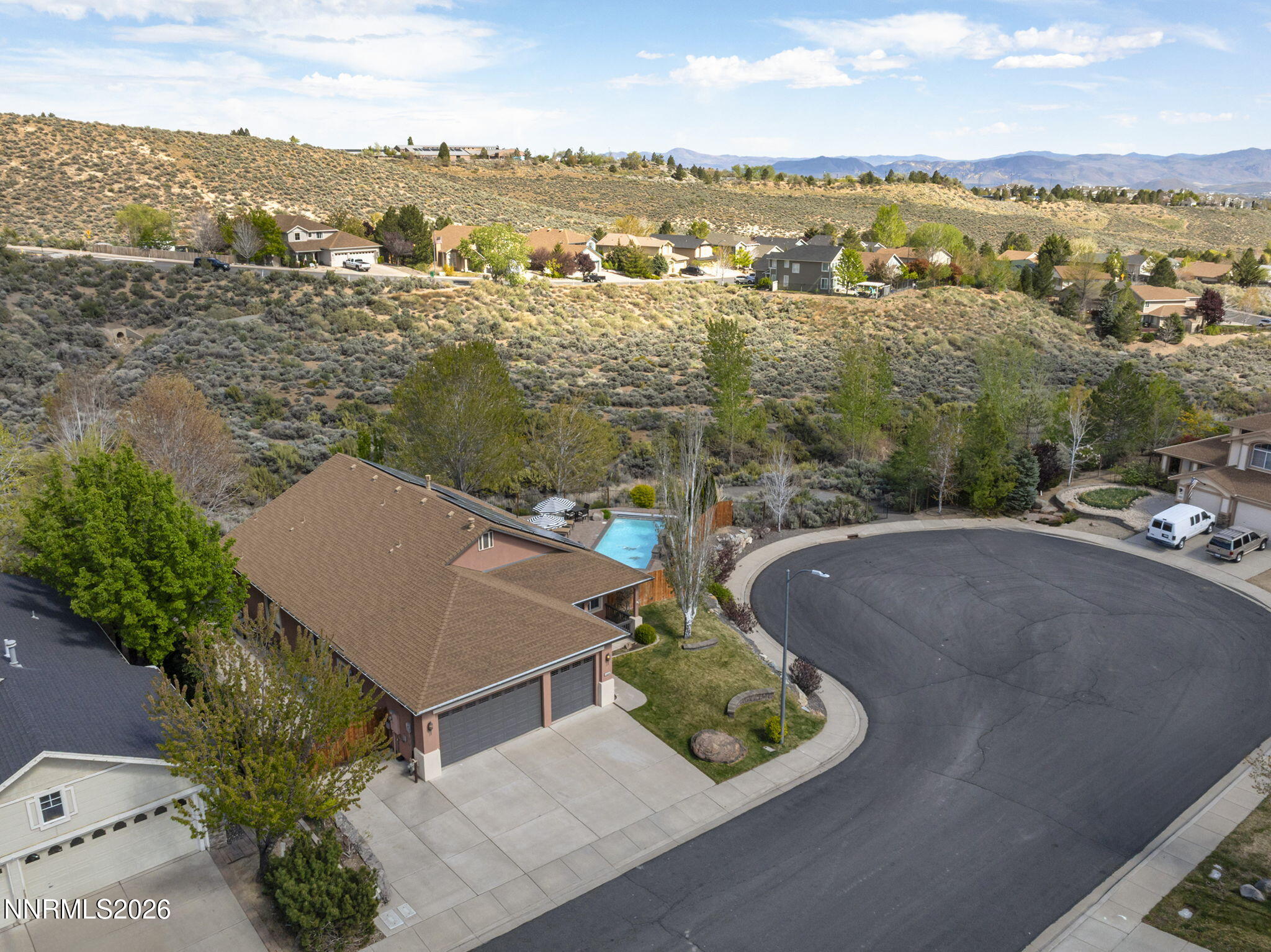 2900 Moose Ridge Drive Reno, NV 89523 - Photo 4 of 43 an aerial view of a house with a lake view