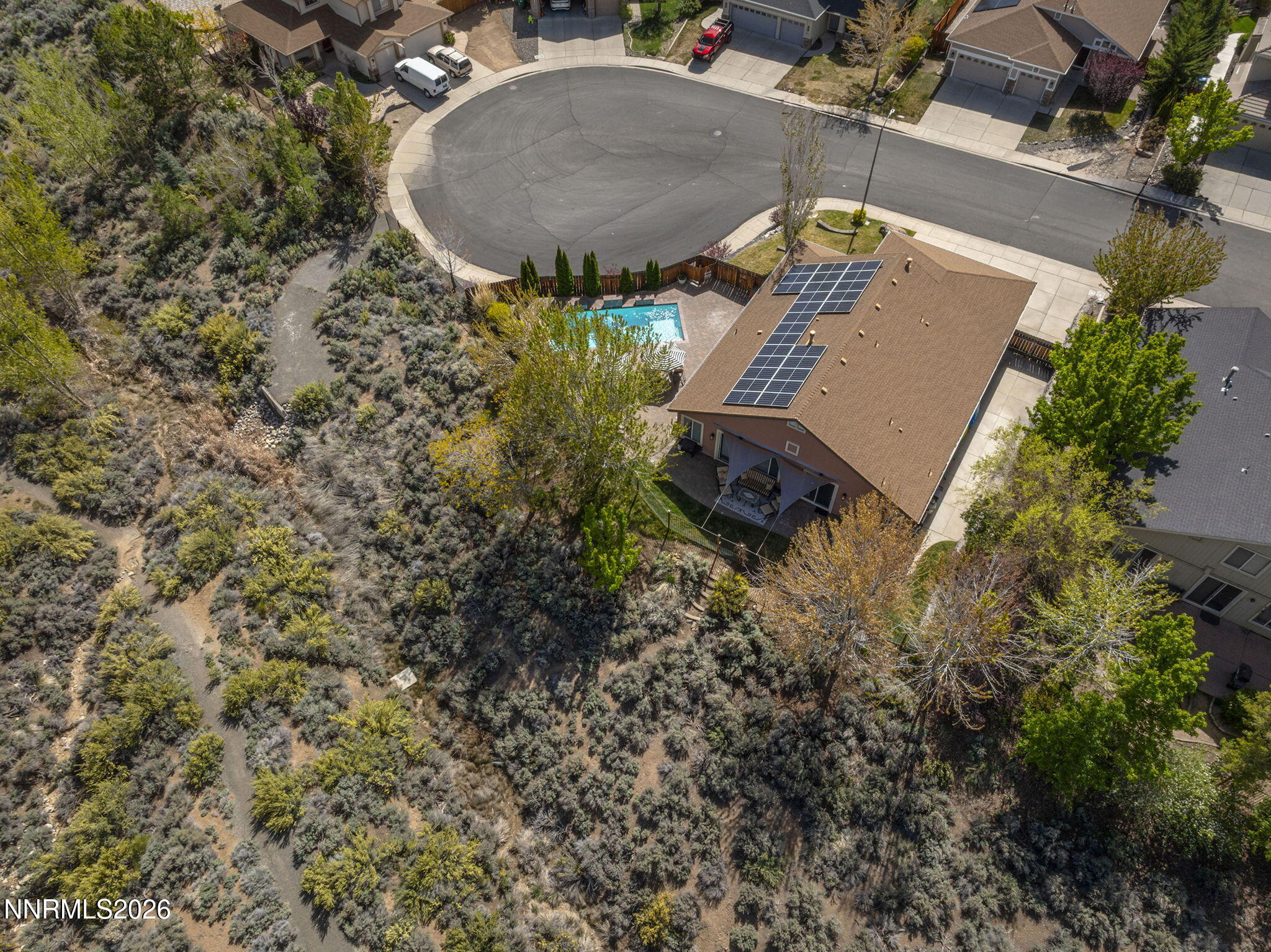 2900 Moose Ridge Drive Reno, NV 89523 - Photo 43 of 43 an aerial view of a house with a yard and trees all around
