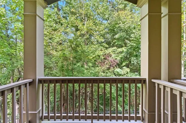a view of a balcony